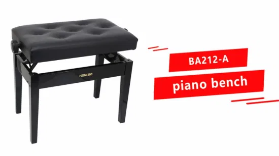Midleford instrumentos musicais piano nível pintura ajustável preto cadeira de piano polimento moderno banco de piano de madeira